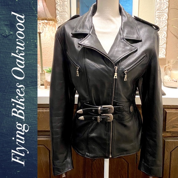 flying bikes leather jacket
